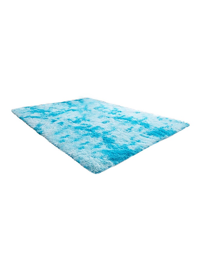 Anti-Skid Rectangular Fluffy Rug Light Blue 37x9x30cm  - Image 1