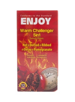 ENJOY 12-Piece Warm Challenger Condom  - Image 1