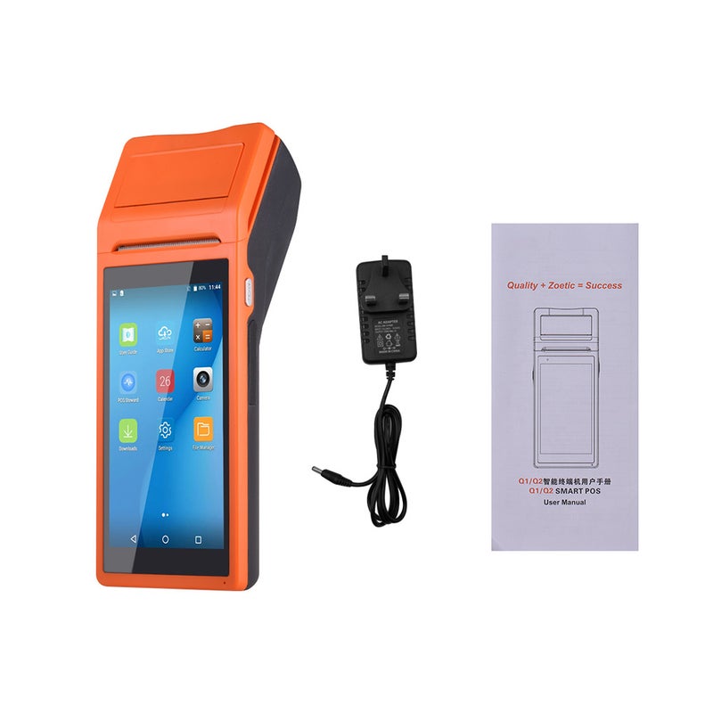 Generic - Handheld PDA POS Terminal Wireless Printer 21.5x8.6x5.3centimeter Orange - Image 1