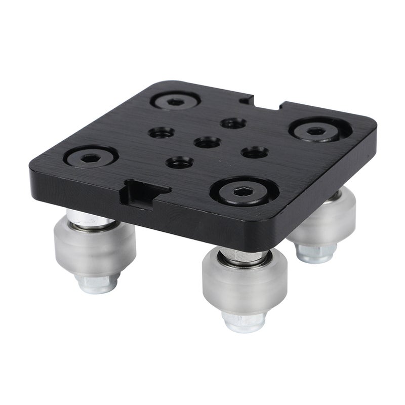 Rod Plate With Wheel V-slot For 3D Printer Black  - Image 1