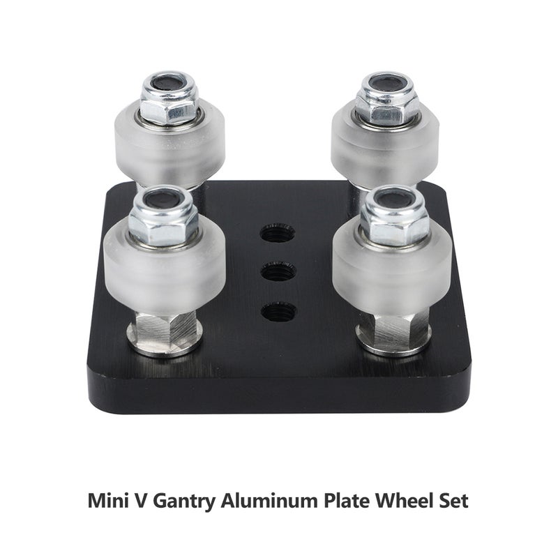 Rod Plate With Wheel V-slot For 3D Printer Black  - Image 3