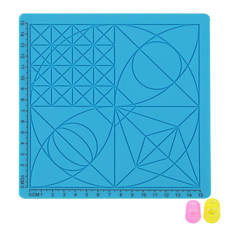3D Printing Pen Design Mat Soft Silicone Drawing Tool Blue  - Image 1