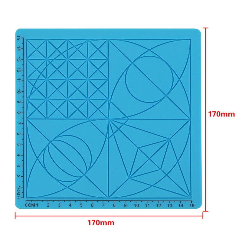 3D Printing Pen Design Mat Soft Silicone Drawing Tool Blue  - Image 4