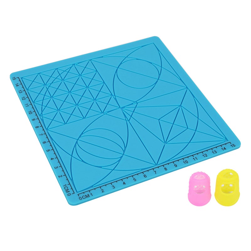 3D Printing Pen Design Mat Soft Silicone Drawing Tool Blue  - Image 3