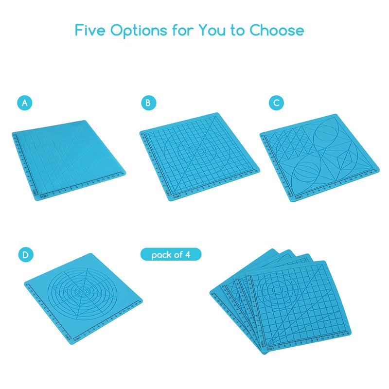 3D Printing Pen Design Mat Soft Silicone Drawing Tool Blue  - Image 5