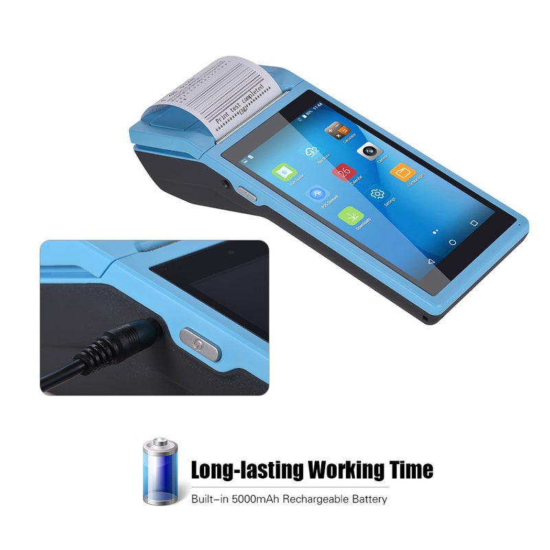 Handheld PDA POS Terminal Wireless Receipt Printer 21.5x8.6x5.3centimeter Blue - Image 4
