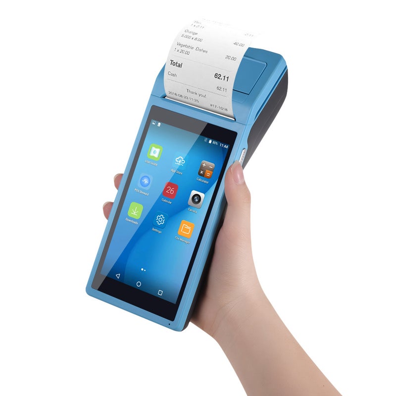 Handheld PDA POS Terminal Wireless Receipt Printer 21.5x8.6x5.3centimeter Blue - Image 1