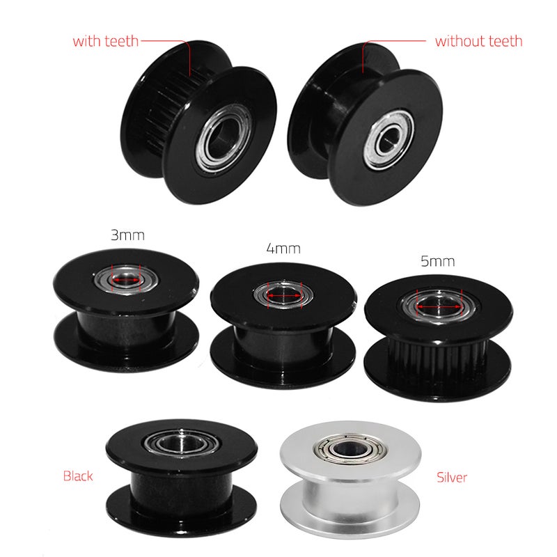 Aibecy 10-Piece Idle Pulley Gear Wheel Teeth Set Black  - Image 4