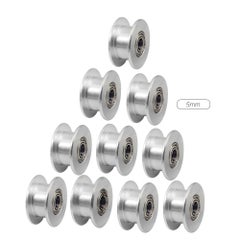 Aibecy 10-Piece Aluminium Idler Pulley Gear Wheel Teeth Set Silver  - Image 3