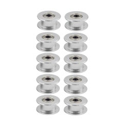 Aibecy 10-Piece Aluminium Idler Pulley Gear Wheel Teeth Set Silver  - Image 4