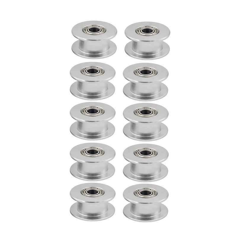 Aibecy 10-Piece Aluminium Idler Pulley Gear Wheel Teeth Set Silver  - Image 4