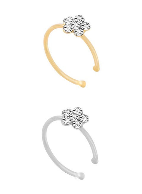 2-Piece Stainless Steel Casual Nose Ring