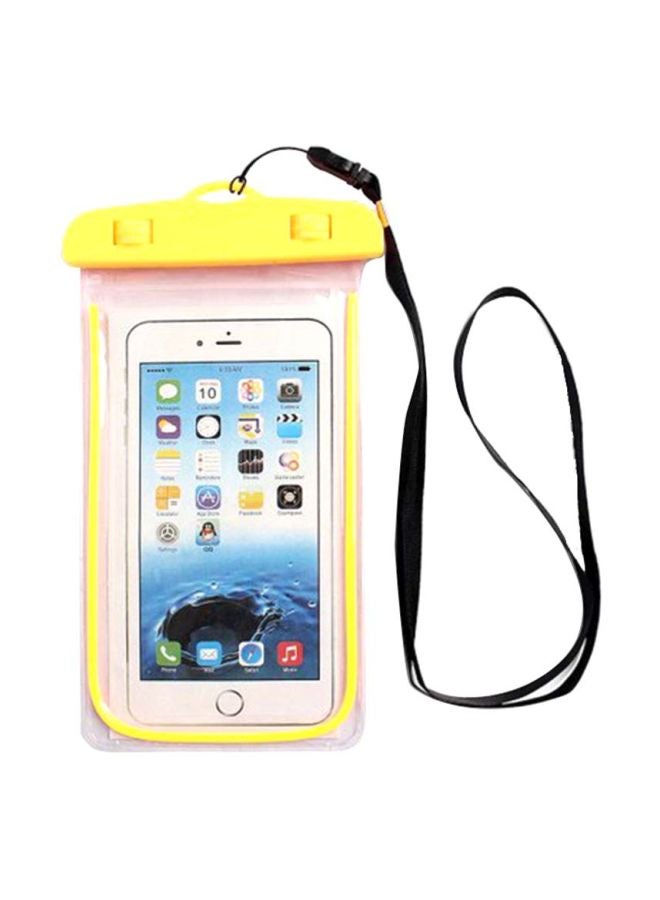 Generic Waterproof Pouch For Mobile Phone Upto 6.5 Inch Yellow  - Image 1