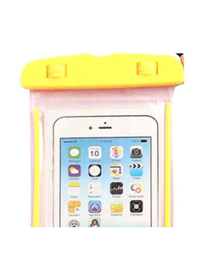 Generic Waterproof Pouch For Mobile Phone Upto 6.5 Inch Yellow  - Image 2