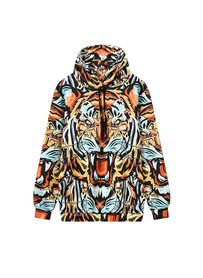 Generic - Polyestertrendy 3D Digital Animal Printing Tiger Hoodie Couple Street Multicolour - Image 1