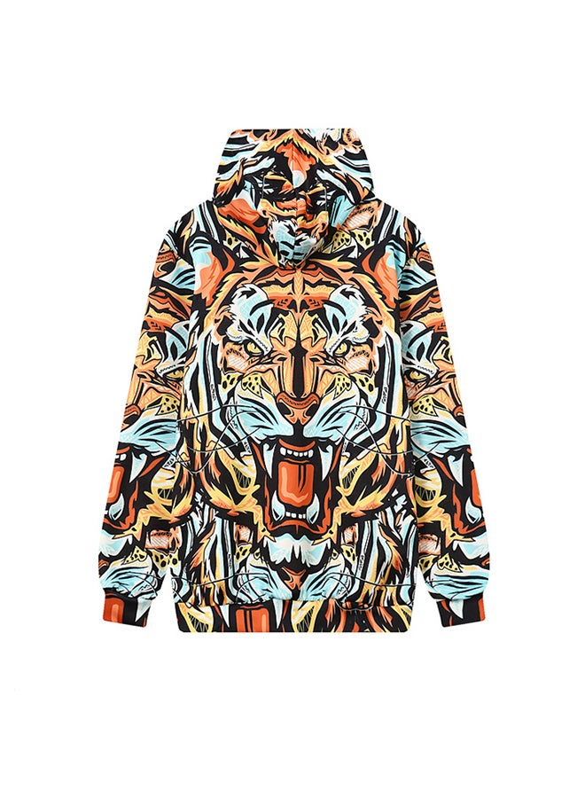 Generic - Polyestertrendy 3D Digital Animal Printing Tiger Hoodie Couple Street Multicolour - Image 1