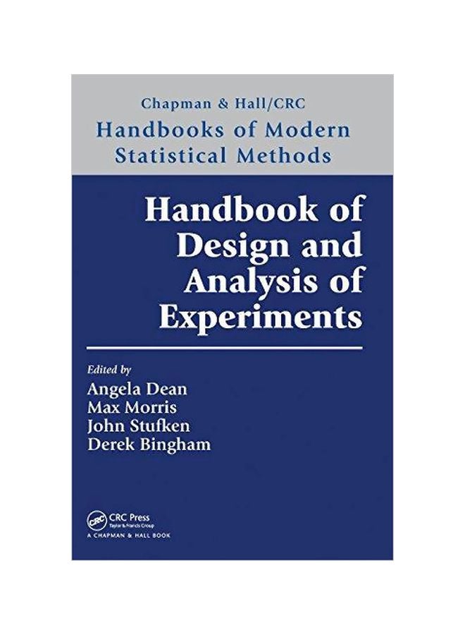 Handbook Of Design And Analysis Of Experiments Hardcover English by Angela Dean - 01-Dec-15 