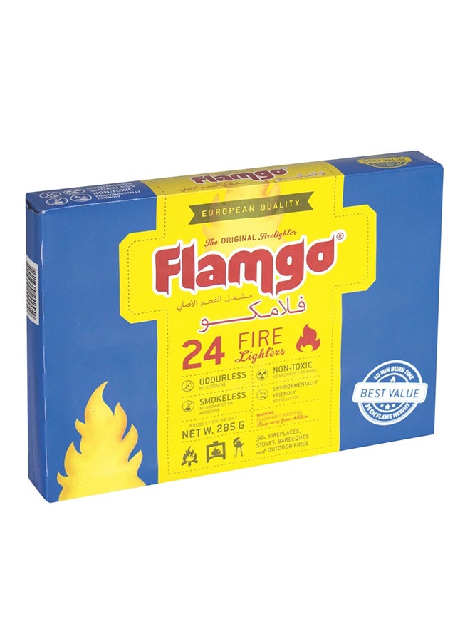 FLAMGO - 24 Piece Firelighter Cubes Set 285grams - Image 1