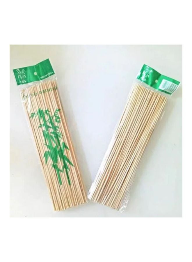 Generic 200-Piece Bamboo Skewers Set Beige 
