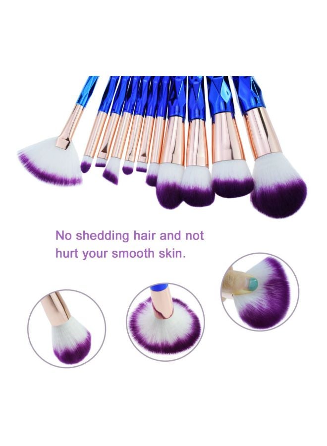 ستارت مايكرز طقم فرش ماكياج بتصميم ذيل السمكة مكون من 13 قطعة وردي/ بنفسجي/ أبيض - Image 3