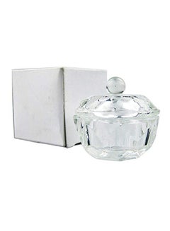 2-Piece Nail Art Glass Bowl With Lid Clear