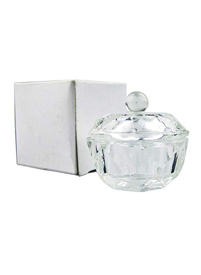 mollensiuer - 2-Piece Nail Art Glass Bowl With Lid Clear - Image 1