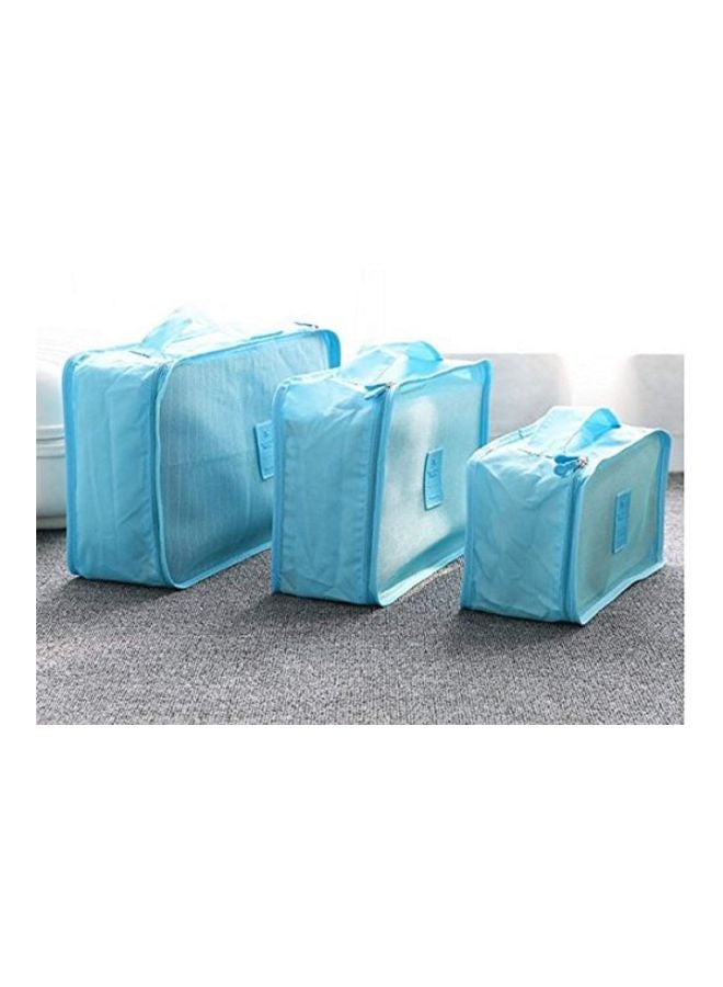 Styleys 6-Piece Travel Cosmetics Bag With Loundry Pouch Set Blue  - Image 2