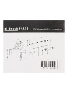 Temptu Nozzle Airbrush Part Silver  - Image 3