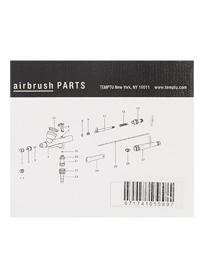 Temptu Nozzle Airbrush Part Silver  - Image 3