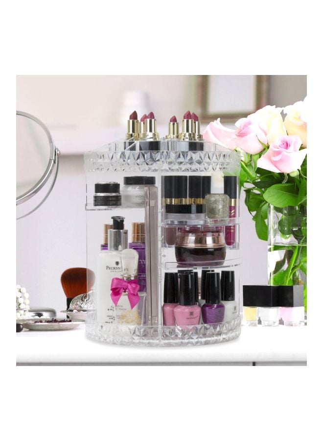 سوربوس منظم لتخزين المكياج بتصميم دوّار شفاف - Image 3