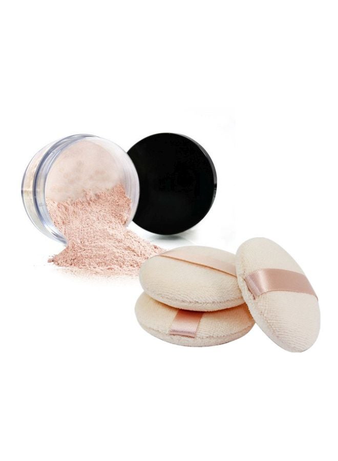 Welecom Face Powder Puff With Case Beige - Image 3
