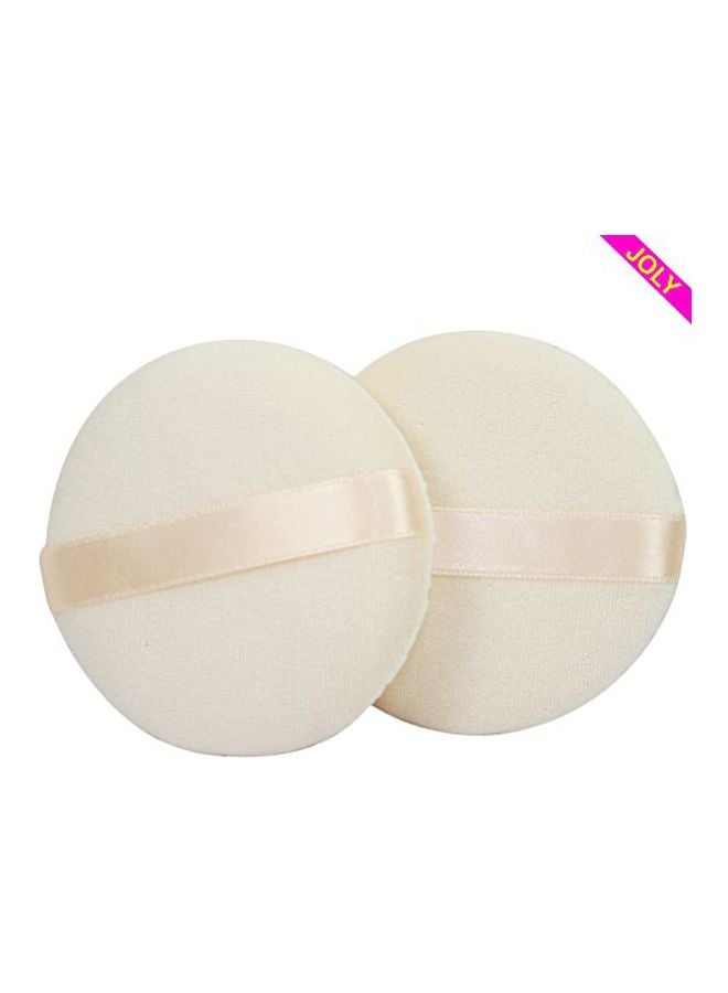 JOLY 10-Piece Cotton Powder Puff Set Beige - Image 3