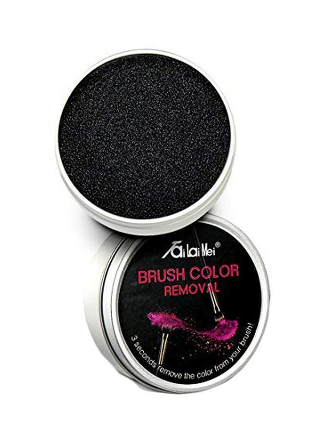 TailaiMei - Makeup Brush Colour Remover Sponge Black - Image 1