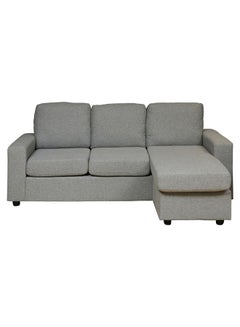 Cedric Comfortable Sitting Corner 3 Seater Sofa For Home And Office L Shape Grey 205x145x75cm