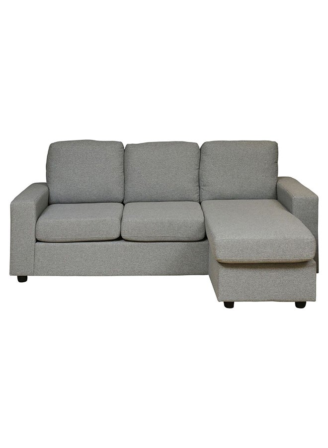 Pan Home - Cedric Comfortable Sitting Corner 3 Seater Sofa For Home And Office L Shape Grey 205x145x75cm - Image 1