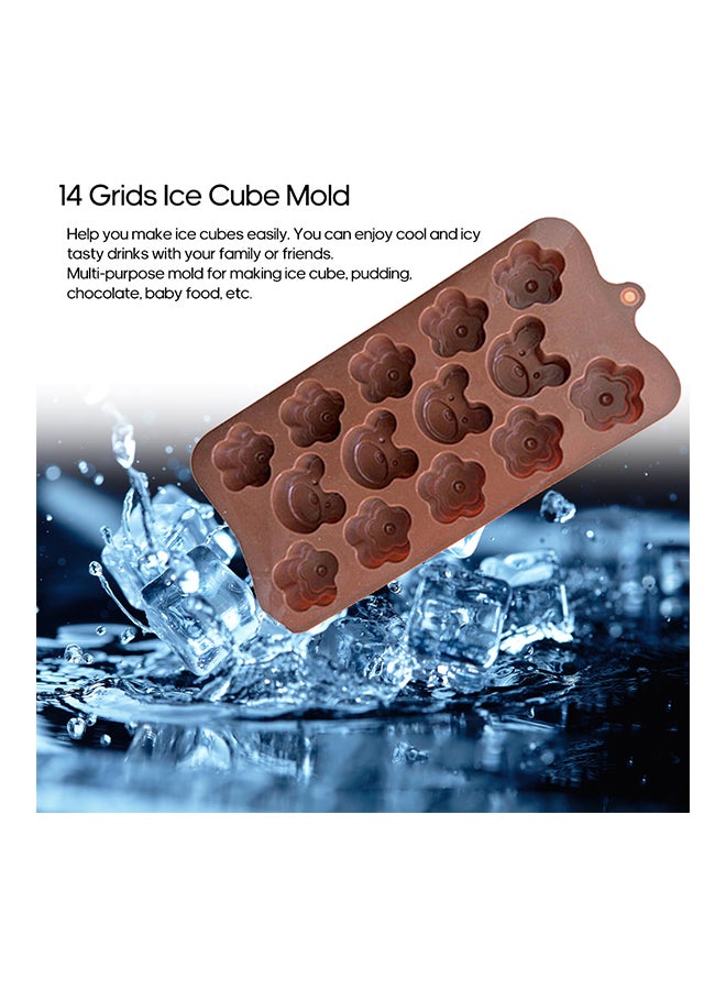 14 Grids Ice Cube Mold Beige 22.50 x 2.00 x 11.00centimeter  - Image 2