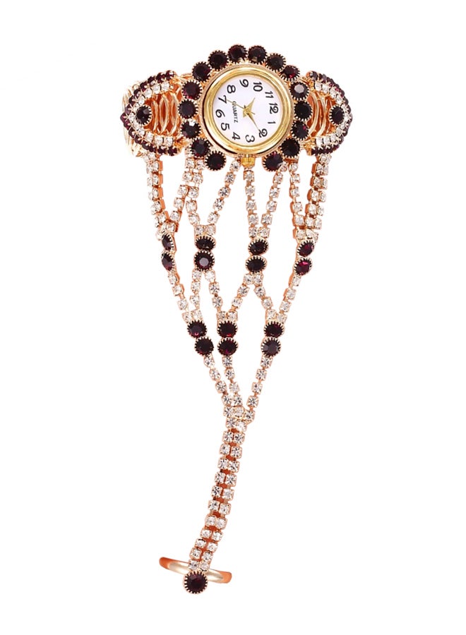 Women's Stainless Steel Analog Wrist Watch With Ring NSSB037007965 