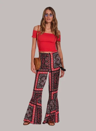 High Streets Casual Pants Red/Black