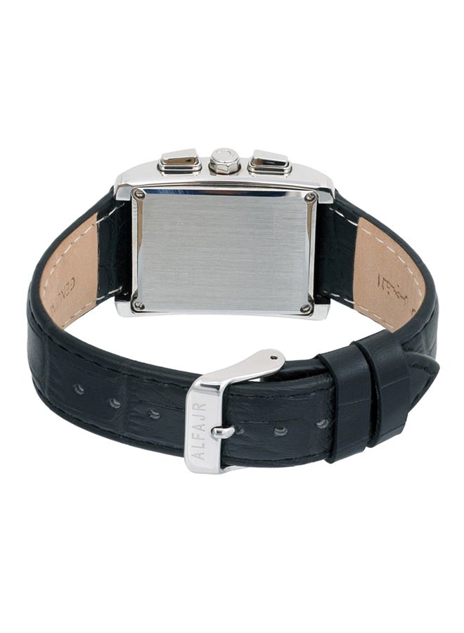 Al Fajr Men's Leather Digital Quartz Watch WS-06L - Image 2