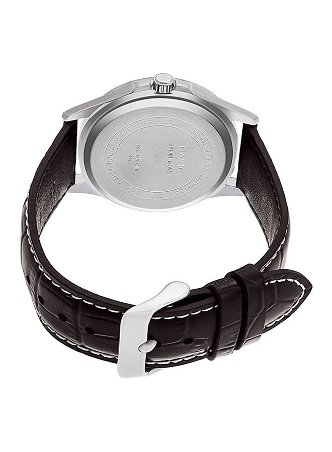 كاسيو ساعة يد كوارتز بعقارب وسوار جلدي MTP-1381L-7AV للرجال - Image 2