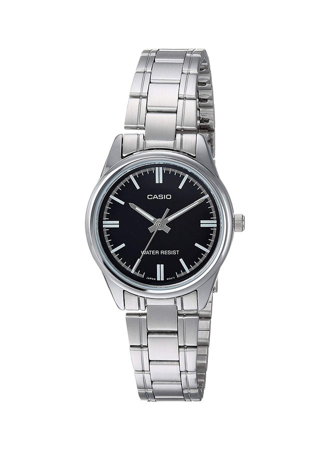 CASIO - Women's Water Resistant Stainless Steel Analog Wrist Watch LTP-V005D-1AUDF - 28 mm - Silver - Image 1