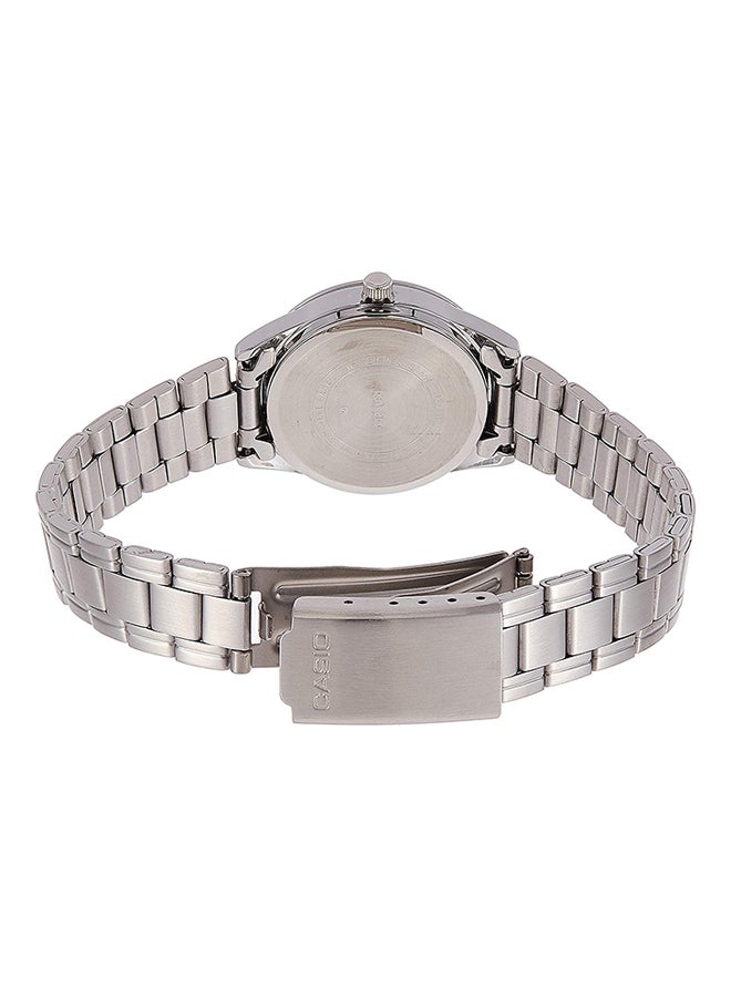 CASIO - Women's Water Resistant Stainless Steel Analog Wrist Watch LTP-V005D-1AUDF - 28 mm - Silver - Image 1