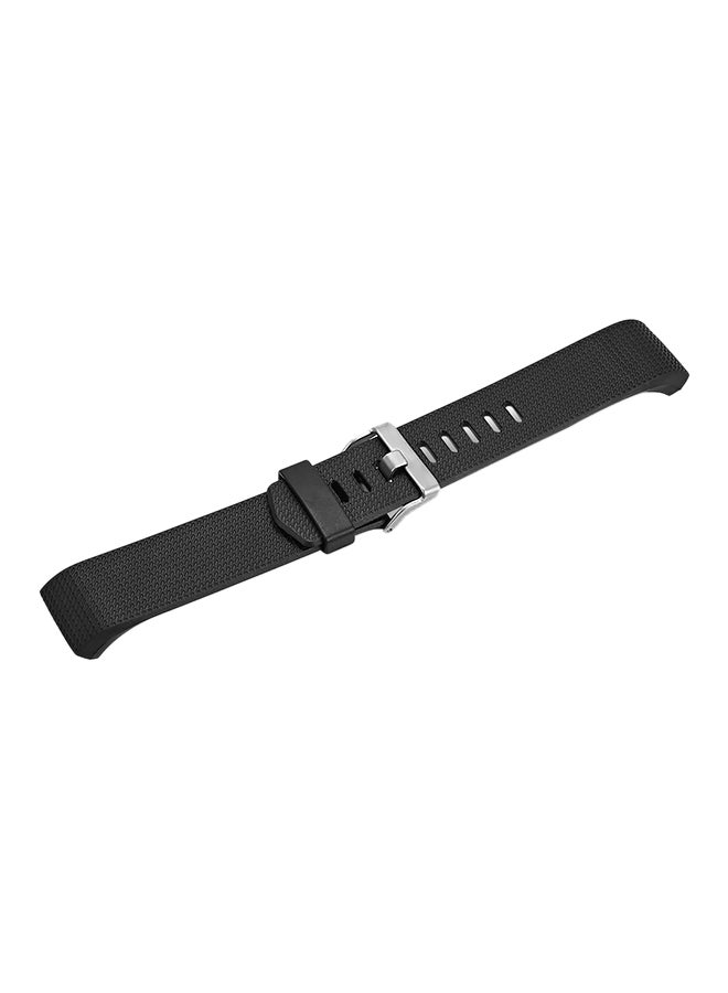Silicone Strap For Fitbit Charge 2 Smart Watch 22 mm 2018082620 Black - Image 3