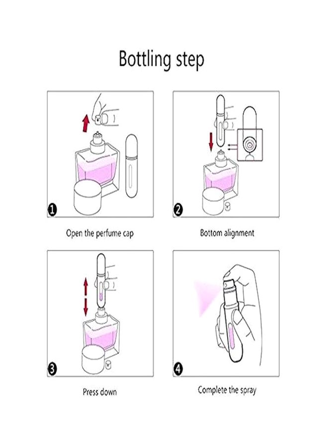 Generic - 5ML Portable Bottom Refillable Perfume Atomizer Spray Perfume Bottle Set for Travel black 5ml - Image 1