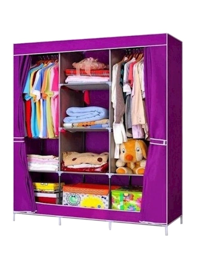 Multipurpose Cloth Wardrobe Purple