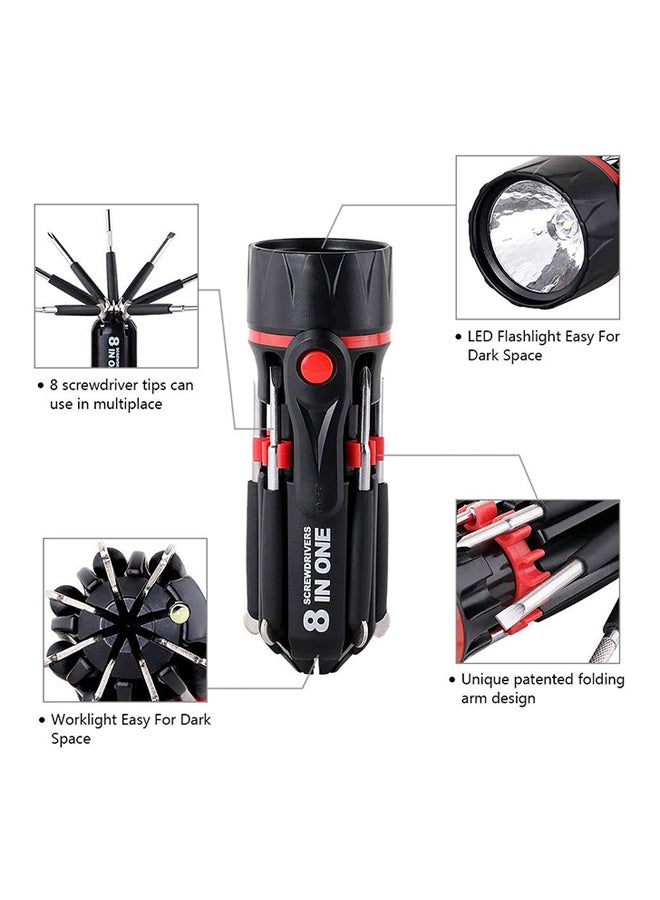 8-In-1 Multi-End Screwdriver Black/Red  - Image 4