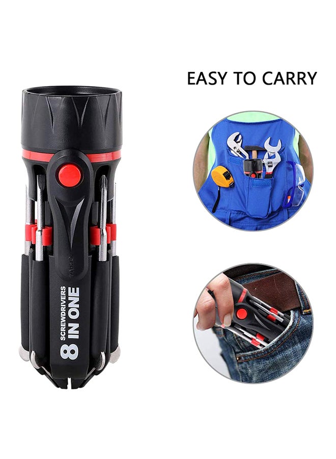 8-In-1 Multi-End Screwdriver Black/Red  - Image 5