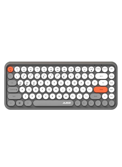 Replacement Wireless Round Key Keyboard Grey/White