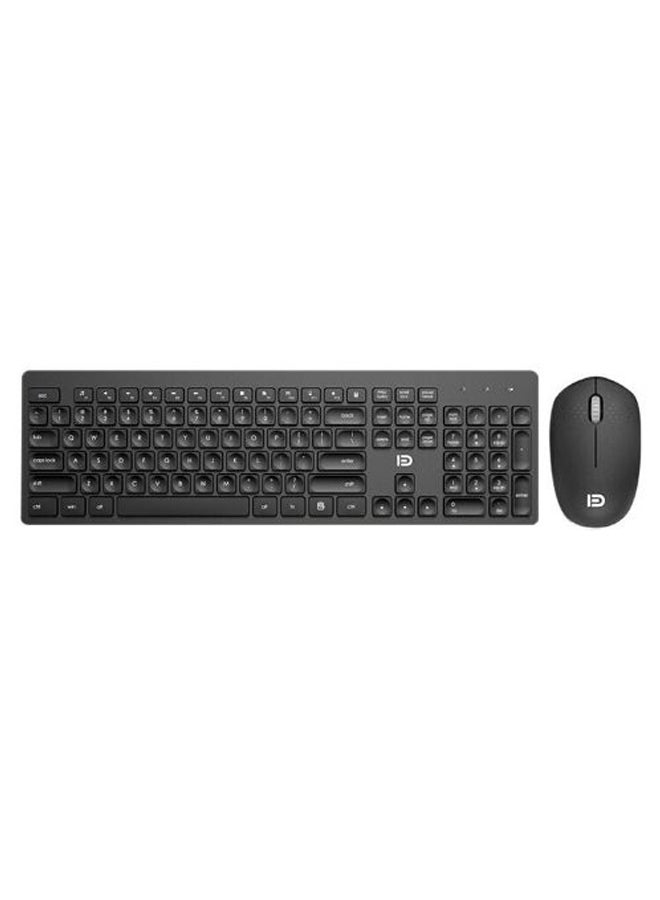 FD Wireless Bluetooth Keyboard And Mouse Set Black - Image 1