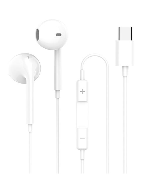 In-Ear Wired Headset With Type-C USB Cable White